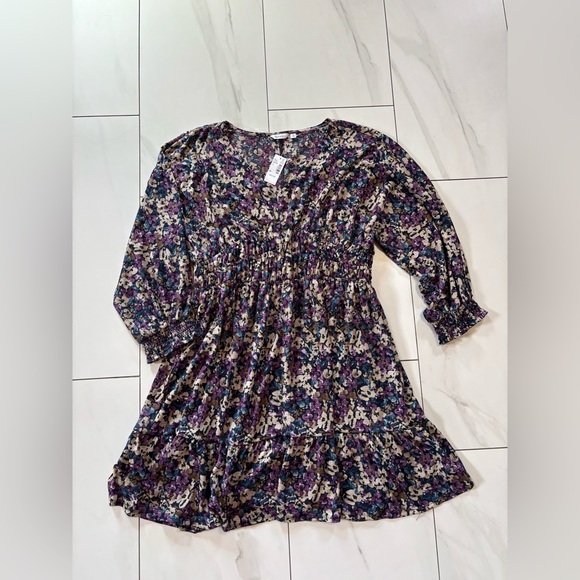 Reitmans floral print v neck dress size XL - stretch new with tags - Picture 2 of 6